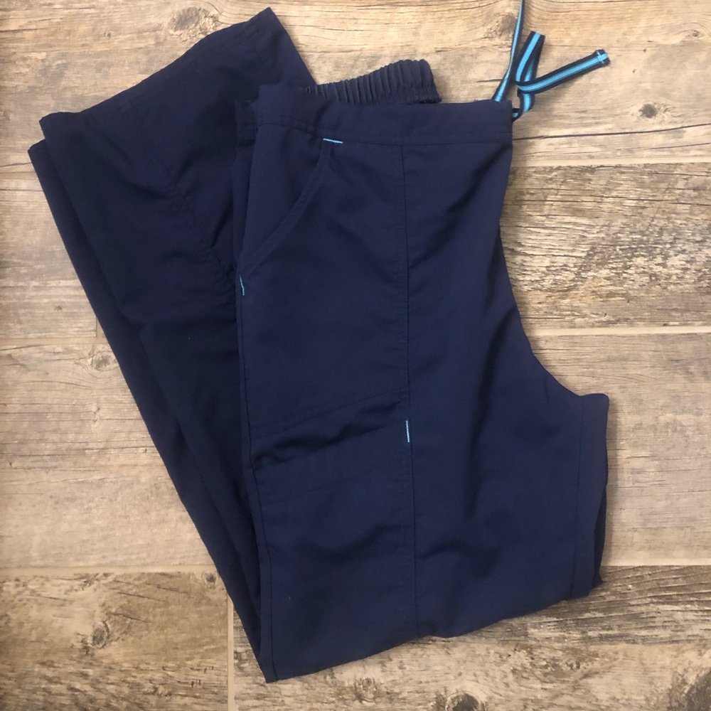 Scrub Star Navy Blue Drawstring Scrub Pants Medium